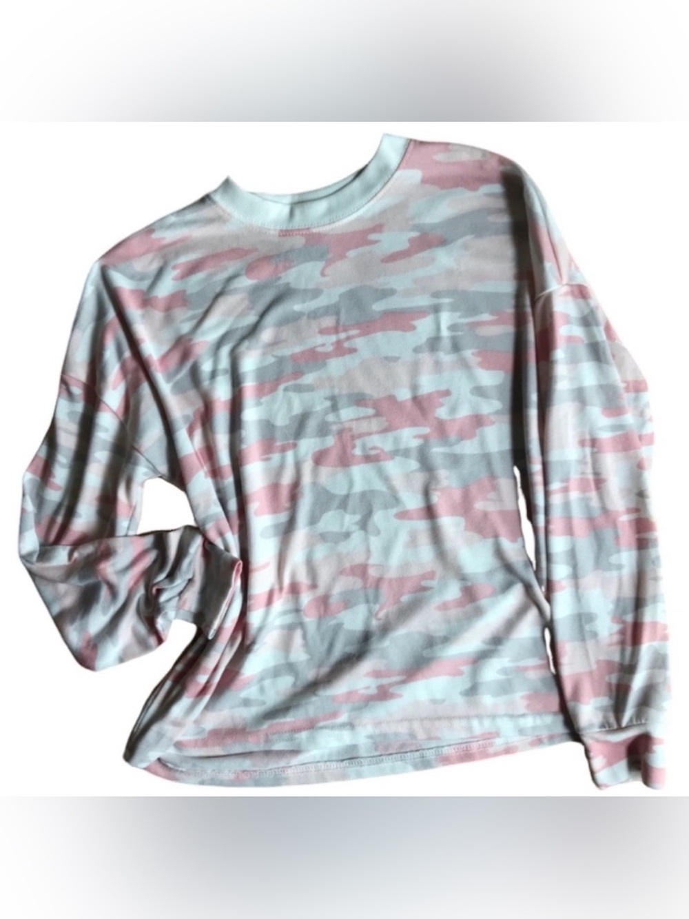 Nine West Sleepwear S pink camo top